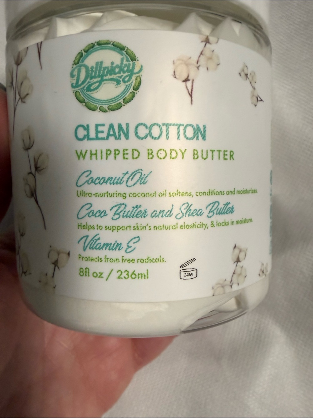 Aminnah/Dillpicky Collab “Clean Cotton” Whipped Body Butter.